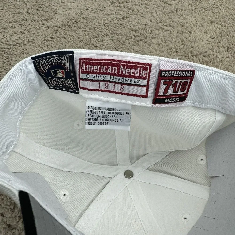 Cuban X‎ Giants Hat NLB American Needle Fitted 7 1/8 White Red X Team Logo Cap